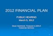 2012 Financial Plan (Public Hearing - March 5, 2012)