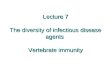 Lecture 7 The diversity of infectious disease agents