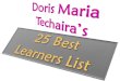 DOris Marias 25 Best Learners