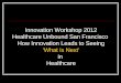2012 Innovation Workshop - Seeing What is Next in Healthcare