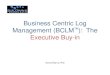 Business Centric Log Management (BCLM™):  The Executive Buy-in