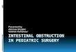 Intestinal Obstruction in Pediatric Surgery