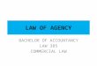 Law 385 - Law of Agency 2011