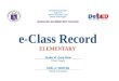 E-Class Record (Elementary) - Grade VI