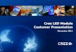 CREE LED CRI Ra R8 to R14 - Modules Customer Presentation