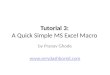 A Quick Simple MS Excel Macro
