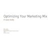Optimize Your Marketing Mix