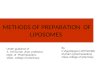 methods of preparation liposomes