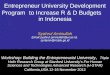 Entrepreneurial university - Syahrul Aminullah