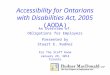 AODA - An Overview of Obligations for Employers
