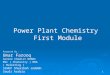 Power plant chemistry  ( External Water Treatment  )