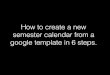 Create Calendar from Google Doc Template