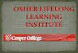 Osher lifelong learning institute
