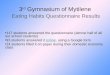 3rd Gymnasium of Mytilene - Eating Habits Questionnaire Results