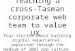UX NZ - Teaching a cross-Tasman corporate web team to value UX