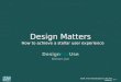 Design Matters: Lessons for Startups