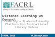 Distance Learning on Demand: Creating a Student-Friendly Platform for Instructional Library Videos