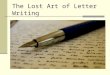 Lost art of letter writing