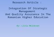 Total Quality Management (TQM) in Romanian Education