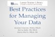 Best Practices for Managing Your Data