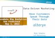 Teradata big analytics roadshow   data driven marketing by alteryx