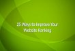 25 Ways to improve website ranking