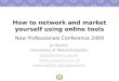 How To Network And Market Yourself Using Online Tools