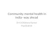Community mental health in India -way ahead