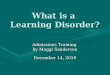 What is a Learning Disorder?