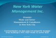 Water and Sewer  Management & Compliance  in New York City