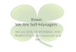 Self managers