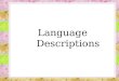 Esp.language descriptions