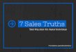 7 Sales Truths For Success