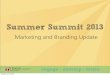 Summer Summit Marketing Presentation 2013