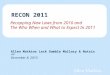 Recon 2011: Recapping New Laws from 2010 and The Who When and What to Expect In 2011