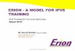 Erion - A model for IPV6 training