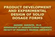 Product Development and Experimental Design of Solid Dosage Forms