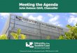 John Dobson OAM - University of the Sunshine Coast - Keynote Address: Meeting the Agenda