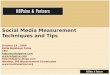 Tips and Techniques to Measure  Social Media Measurement 2009