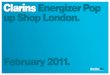 Clarins Energizer Pop up London