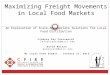 Maximizing Freight Movements in Local Food Markets: An Exploration of Scale-Appropriate Solutions for Local Food Distribution