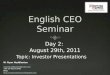 Ryan CEO English Seminar-Day 2