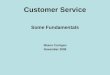 Customer service-some fundamentals