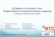 NTEN 2010 25 ways to increase communications