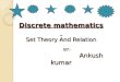 Set theory and relation