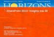 SharePoint 2010: Insights into BI