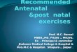 Recommended antenatal &post natal exercises