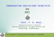 Conservation agriculture and SRI