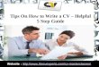 Tips on how to write a cv – helpful 5 step guide