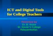 ICT and Digital tools for college Teachers